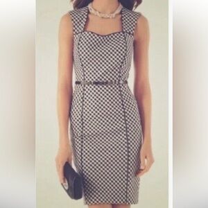 Closet SALE! WHITE HOUSE BLACK MARKET fitted sheath checkered gingham Women’s 2